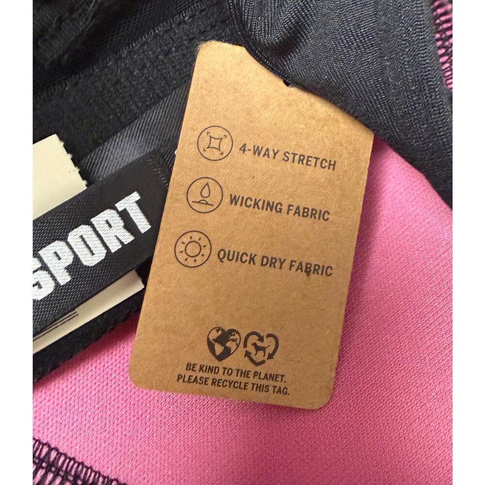 PINK Sport High Impact Sport Bra Small Black Adjustable Straps Gym Athletic New - Picture 6 of 7
